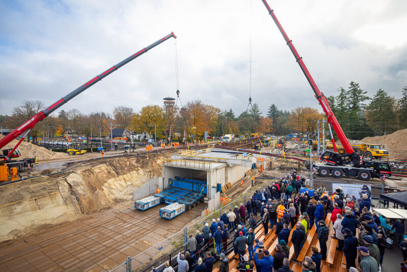 Bouw onderdoorgang N310 Elspeterweg en station Nunspeet