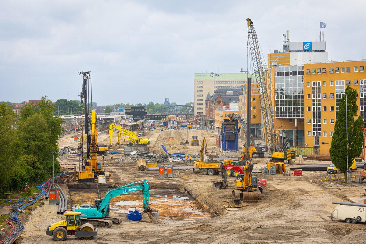 De grote ombouwwerkzaamheden van station Groningen in beeld gebracht