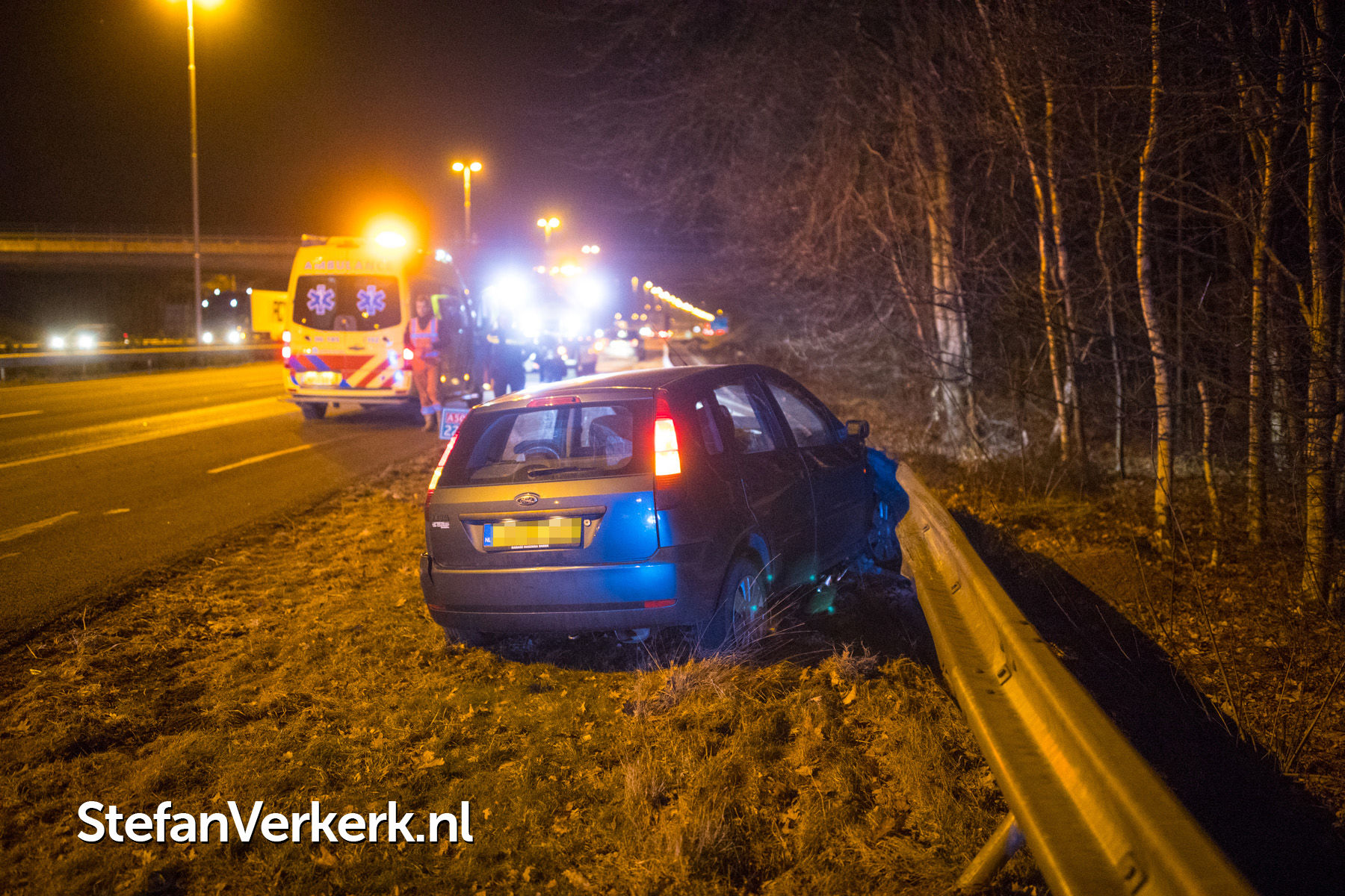 Ongeval Auto Tegen Vangrail A50 R 228,9 Heerde - Foto's - Stefan ...